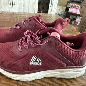 RBX Women's Burgundy Athletic Shoes with White Logo